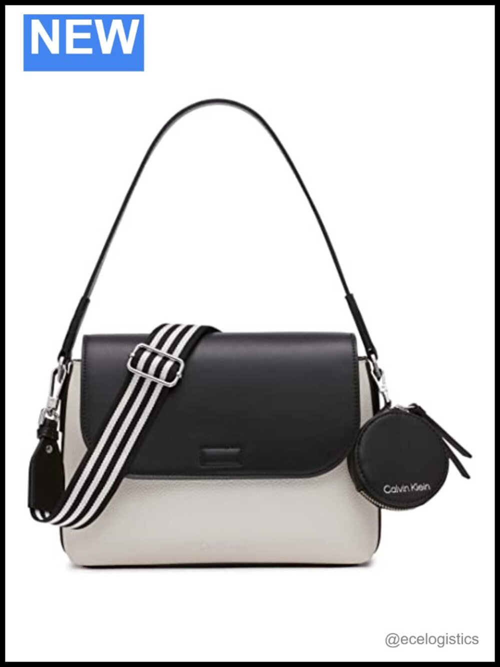 Vegan Leather 2 in 1 Flap Crossbody with Removable Coin Purse
